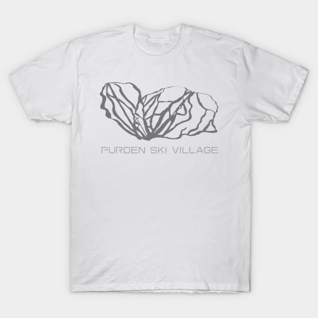 Purden Ski Village Resort 3D T-Shirt by Mapsynergy